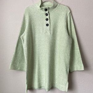 Soft Surroundings 1X Green Terry Popover Shirt Jacket Shacket